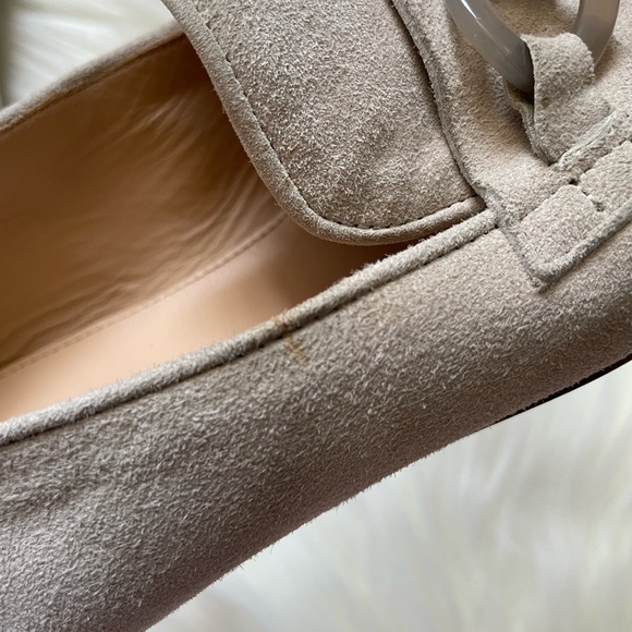 J CREW Suede Charlie Women Loafers In Light Grey Size 6 - Picture 8 of 10